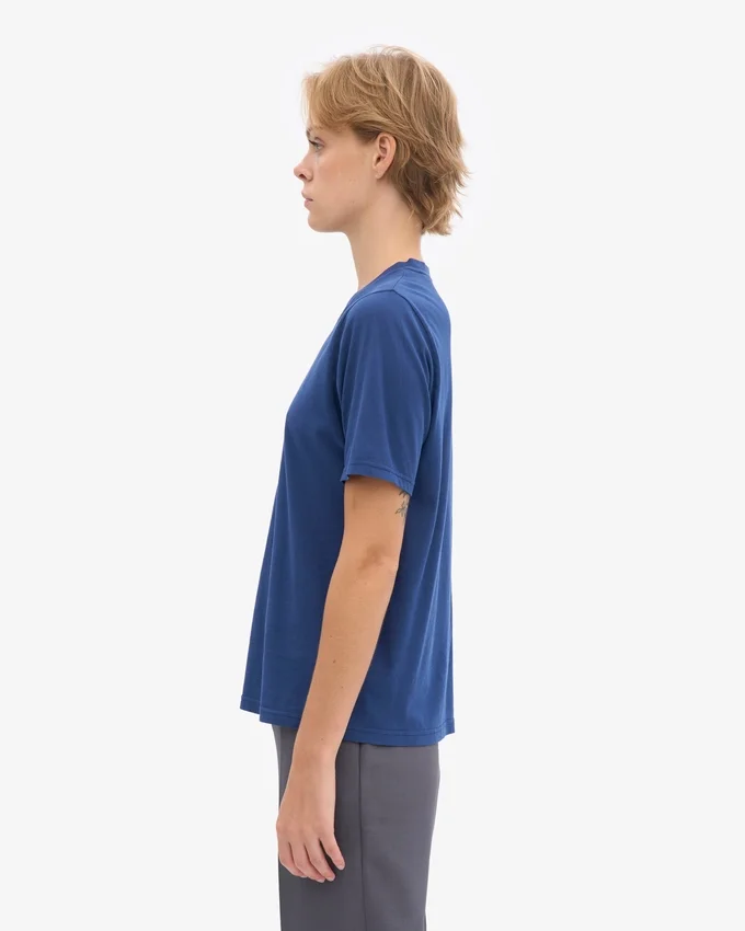 Light Organic Tee de algodón orgánico para mujer - Azul marino