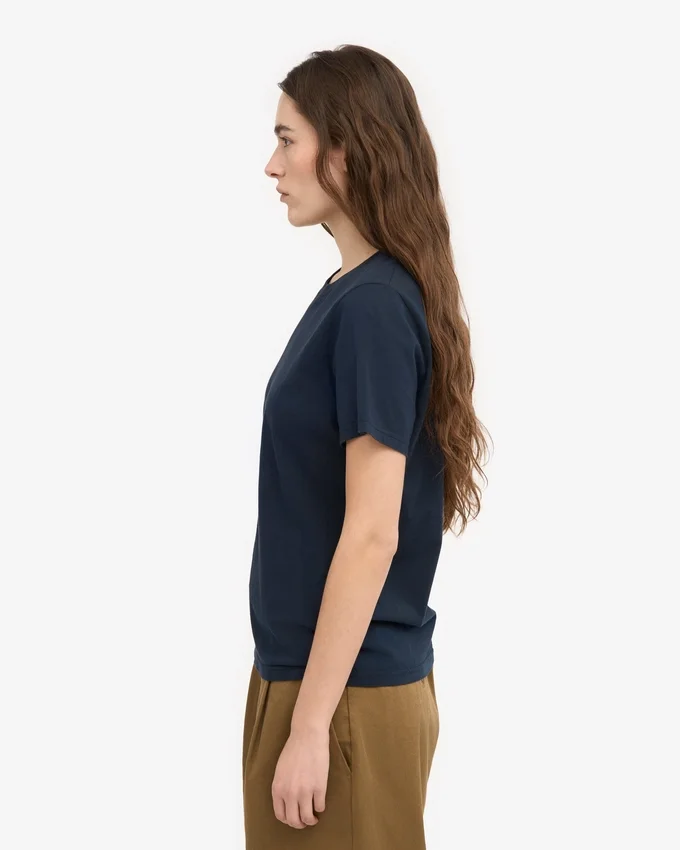 Light Organic Tee de algodón orgánico para mujer - Azul marino