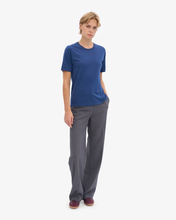 Light Organic Tee de algodón orgánico para mujer - Azul marino