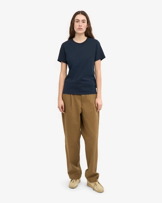 Light Organic Tee de algodón orgánico para mujer - Azul marino