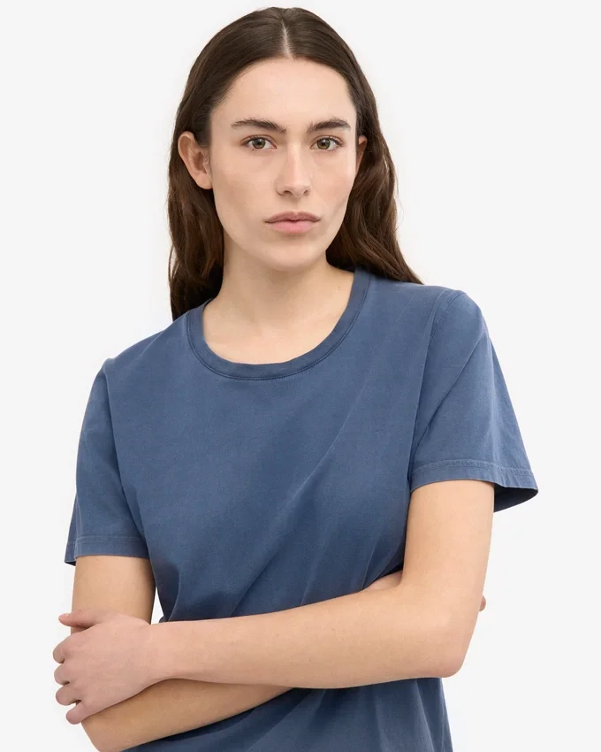 Light Organic Tee de algodón orgánico para mujer - Azul Neptuno