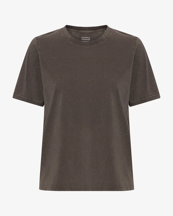 Light Organic Tee de algodón orgánico para mujer - Barro descolorido