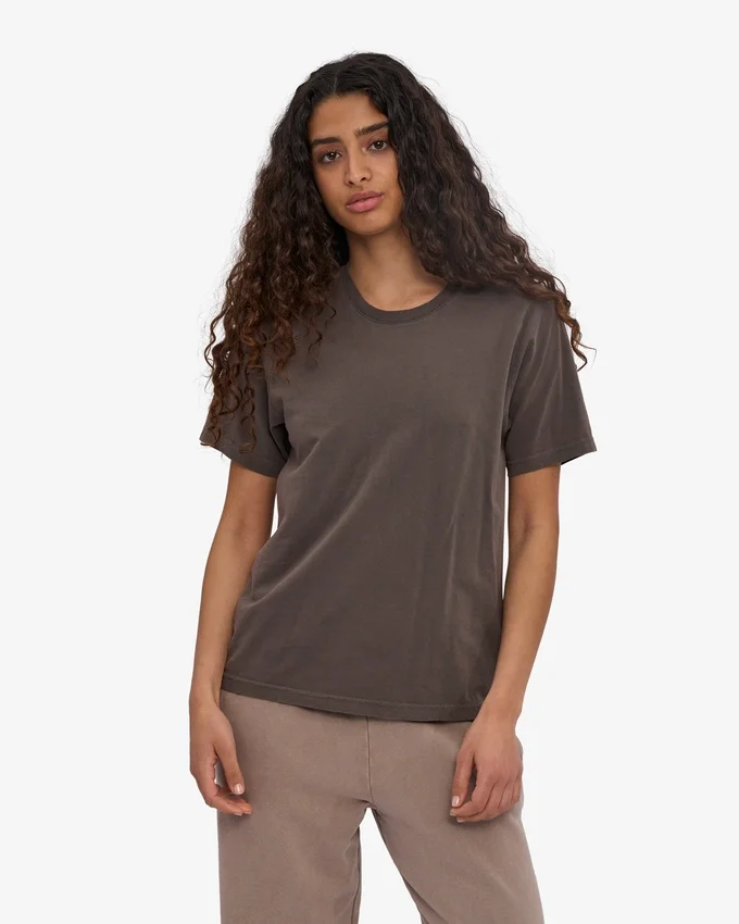 Light Organic Tee de algodón orgánico para mujer - Barro descolorido