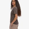Light Organic Tee de algodón orgánico para mujer - Barro descolorido