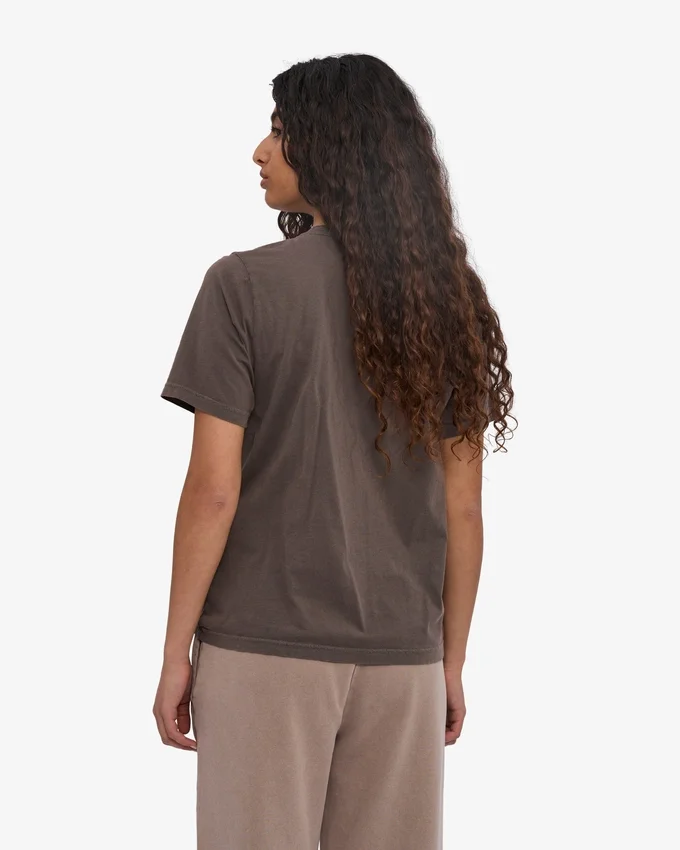 Light Organic Tee de algodón orgánico para mujer - Barro descolorido