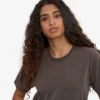 Light Organic Tee de algodón orgánico para mujer - Barro descolorido