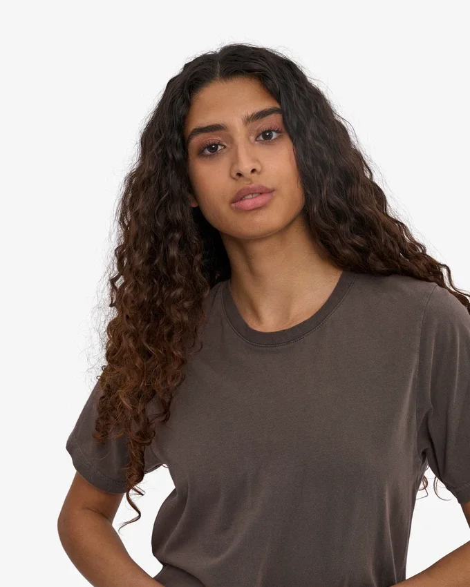 Light Organic Tee de algodón orgánico para mujer - Barro descolorido