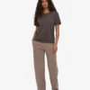 Light Organic Tee de algodón orgánico para mujer - Barro descolorido