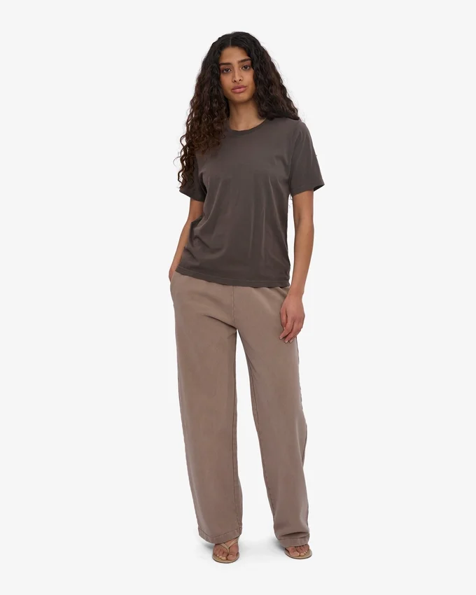Light Organic Tee de algodón orgánico para mujer - Barro descolorido