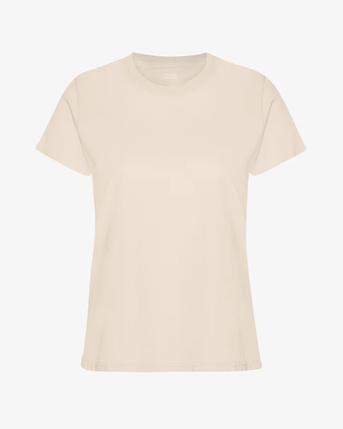 Light Organic Tee de algodón orgánico para mujer - Blanco marfil