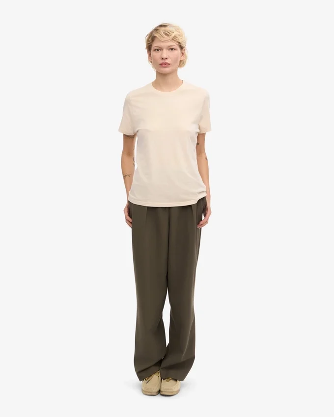 Light Organic Tee de algodón orgánico para mujer - Blanco marfil