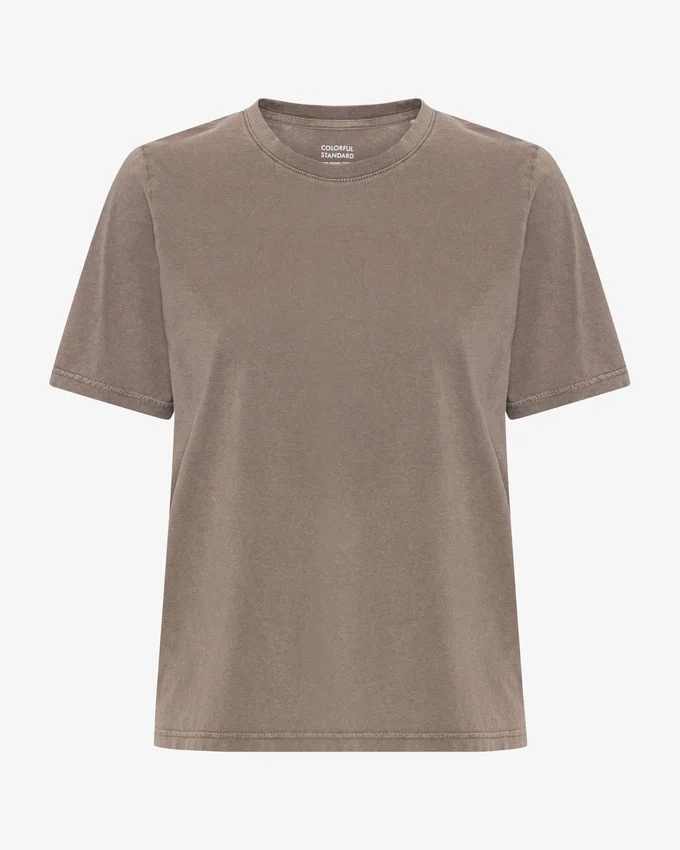 Light Organic Tee de algodón orgánico para mujer - Caqui descolorido