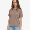 Light Organic Tee de algodón orgánico para mujer - Caqui descolorido