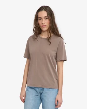 Light Organic Tee de algodón orgánico para mujer – Caqui descolorido
