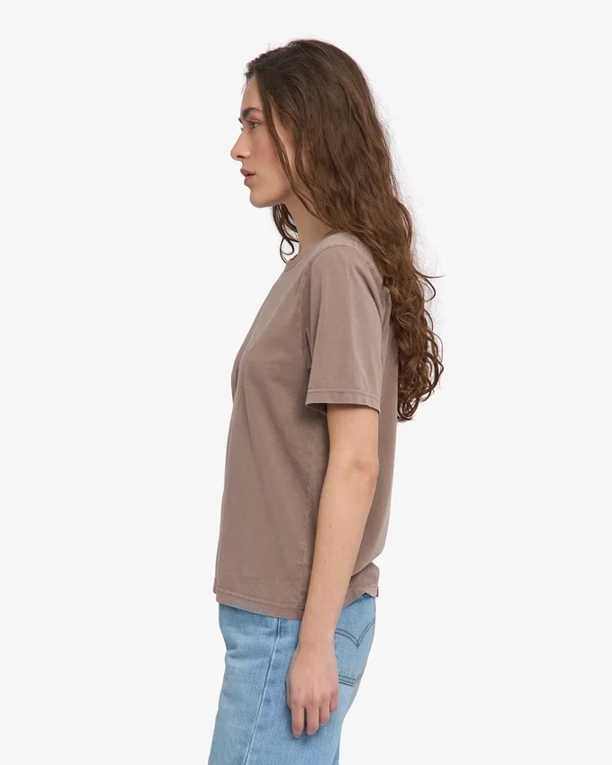 Light Organic Tee de algodón orgánico para mujer - Caqui descolorido