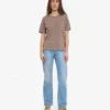 Light Organic Tee de algodón orgánico para mujer - Caqui descolorido