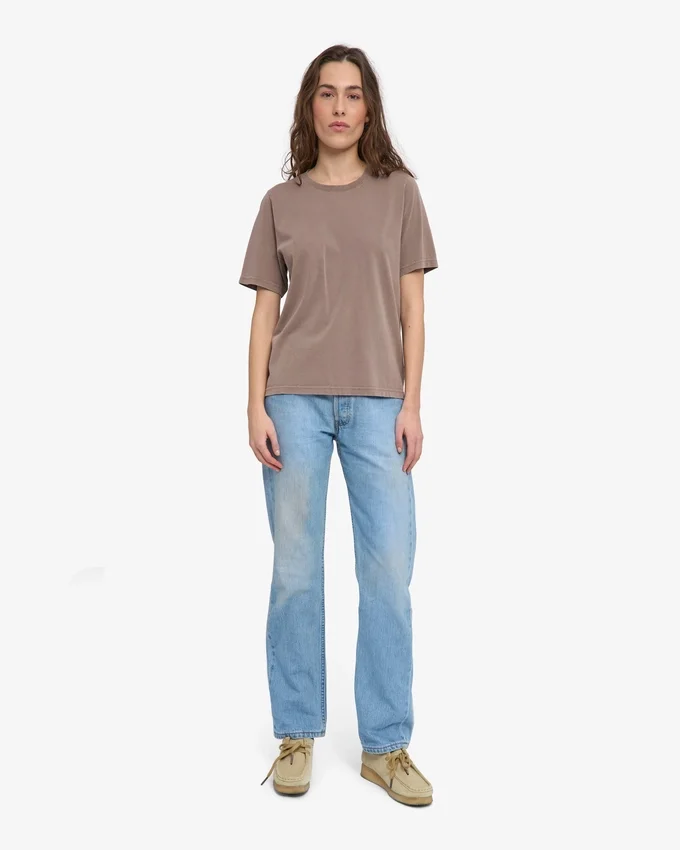 Light Organic Tee de algodón orgánico para mujer - Caqui descolorido