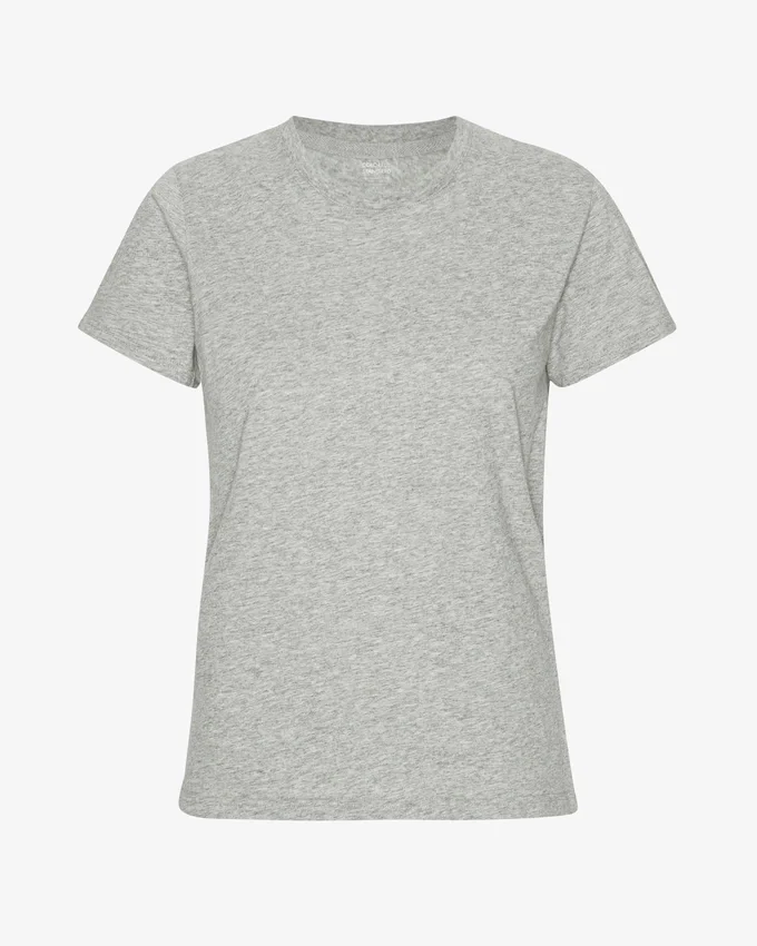 Light Organic Tee de algodón orgánico para mujer - Gris jaspeado