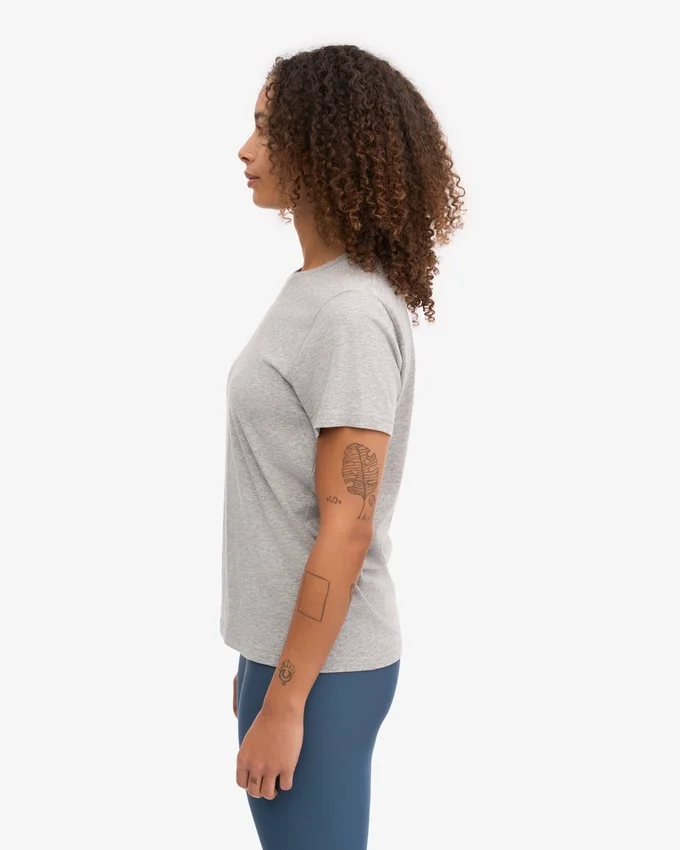 Light Organic Tee de algodón orgánico para mujer - Gris jaspeado