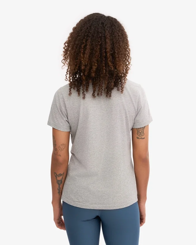 Light Organic Tee de algodón orgánico para mujer - Gris jaspeado