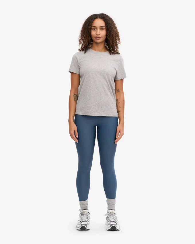 Light Organic Tee de algodón orgánico para mujer - Gris jaspeado