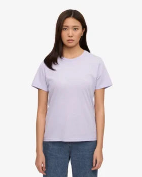Light Organic Tee de algodón orgánico para mujer – Lavanda suave