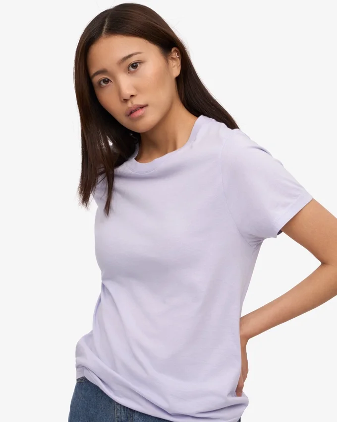 Light Organic Tee de algodón orgánico para mujer - Lavanda suave