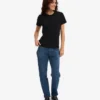 Light Organic Tee de algodón orgánico para mujer - Negro intenso
