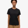 Light Organic Tee de algodón orgánico para mujer - Negro intenso