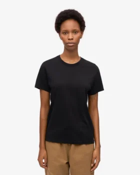 Light Organic Tee de algodón orgánico para mujer – Negro intenso