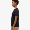 Light Organic Tee de algodón orgánico para mujer - Negro intenso