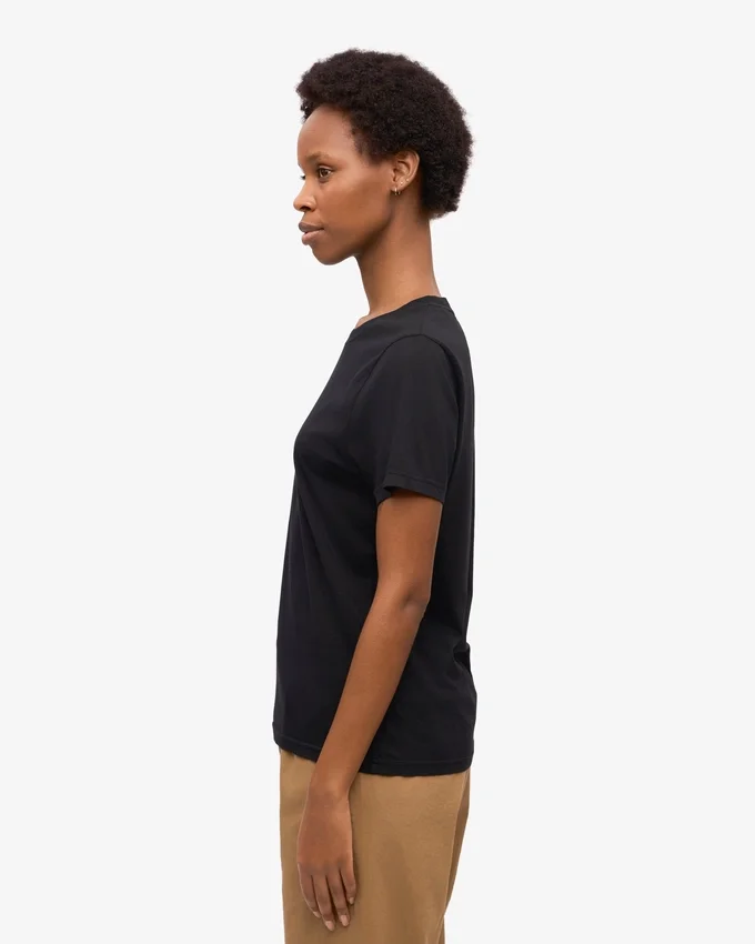 Light Organic Tee de algodón orgánico para mujer - Negro intenso