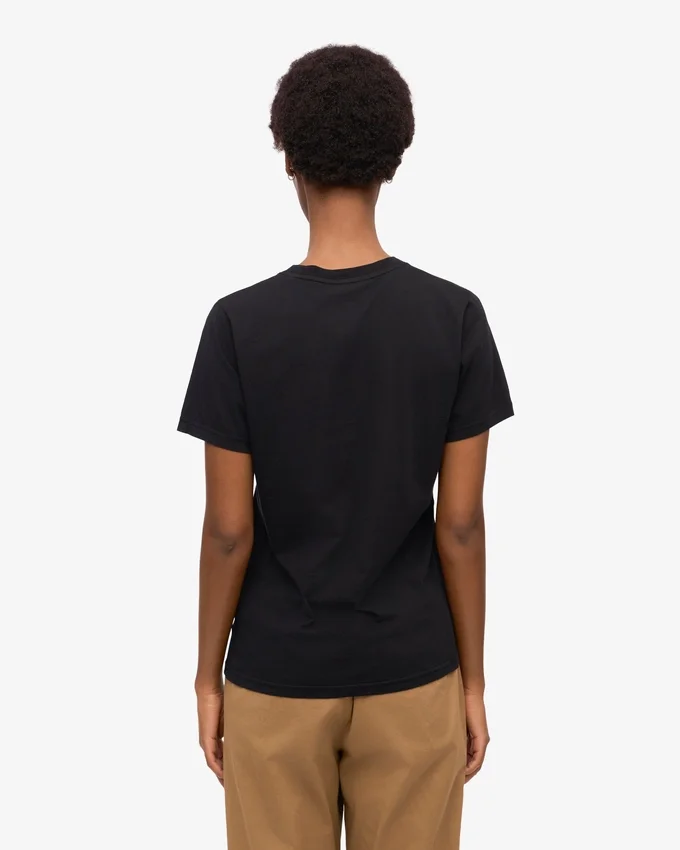 Light Organic Tee de algodón orgánico para mujer - Negro intenso