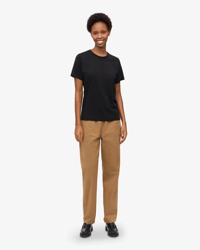 Light Organic Tee de algodón orgánico para mujer - Negro intenso