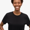 Light Organic Tee de algodón orgánico para mujer - Negro intenso