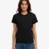 Light Organic Tee de algodón orgánico para mujer - Negro intenso