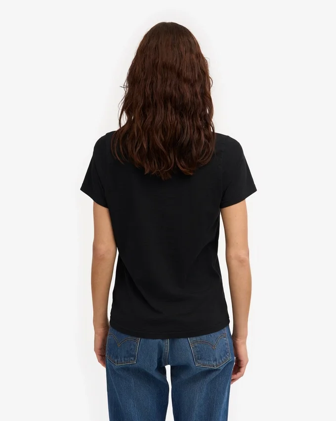 Light Organic Tee de algodón orgánico para mujer - Negro intenso