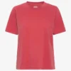 Light Organic Tee de algodón orgánico para mujer - Rojo descolorido