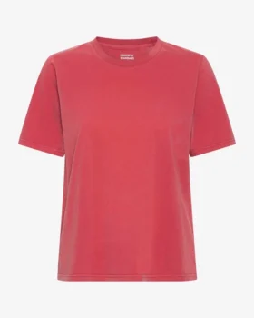 Light Organic Tee de algodón orgánico para mujer - Rojo descolorido