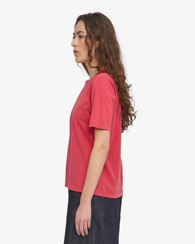 Light Organic Tee de algodón orgánico para mujer - Rojo descolorido
