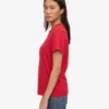 Light Organic Tee de algodón orgánico para mujer - Rojo escarlata