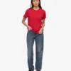 Light Organic Tee de algodón orgánico para mujer - Rojo escarlata