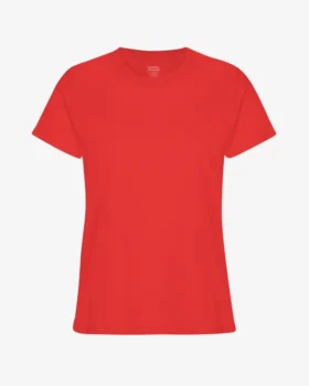 Light Organic Tee de algodón orgánico para mujer - Rojo mandarina