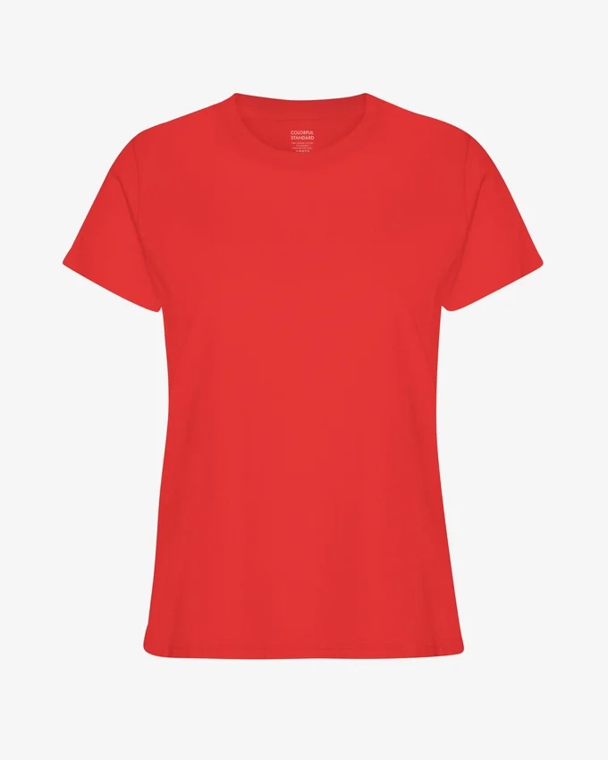 Light Organic Tee de algodón orgánico para mujer - Rojo mandarina