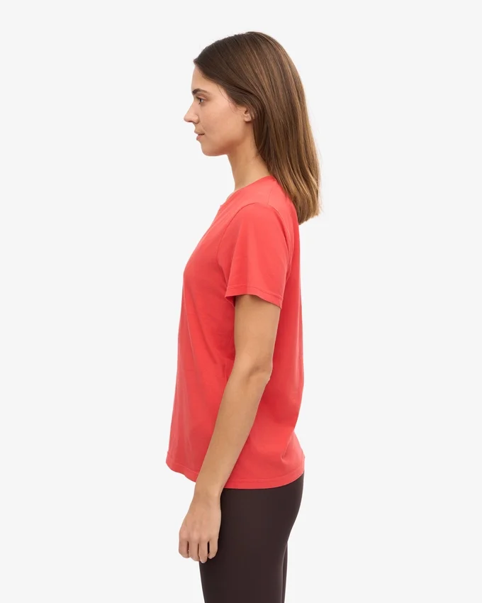 Light Organic Tee de algodón orgánico para mujer - Rojo mandarina