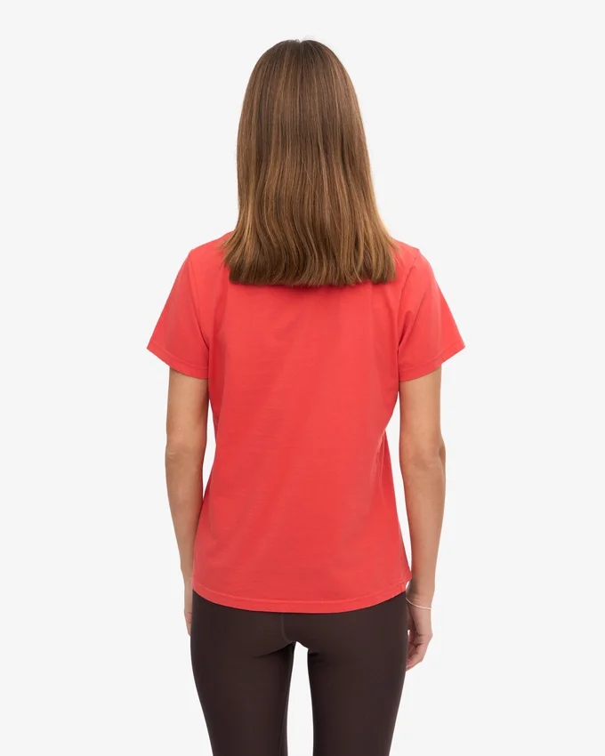 Light Organic Tee de algodón orgánico para mujer - Rojo mandarina