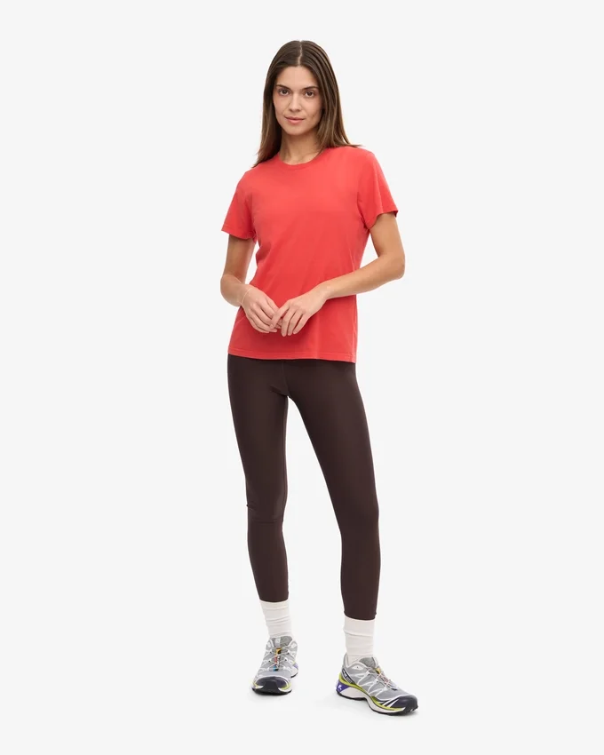 Light Organic Tee de algodón orgánico para mujer - Rojo mandarina