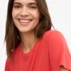 Light Organic Tee de algodón orgánico para mujer - Rojo mandarina