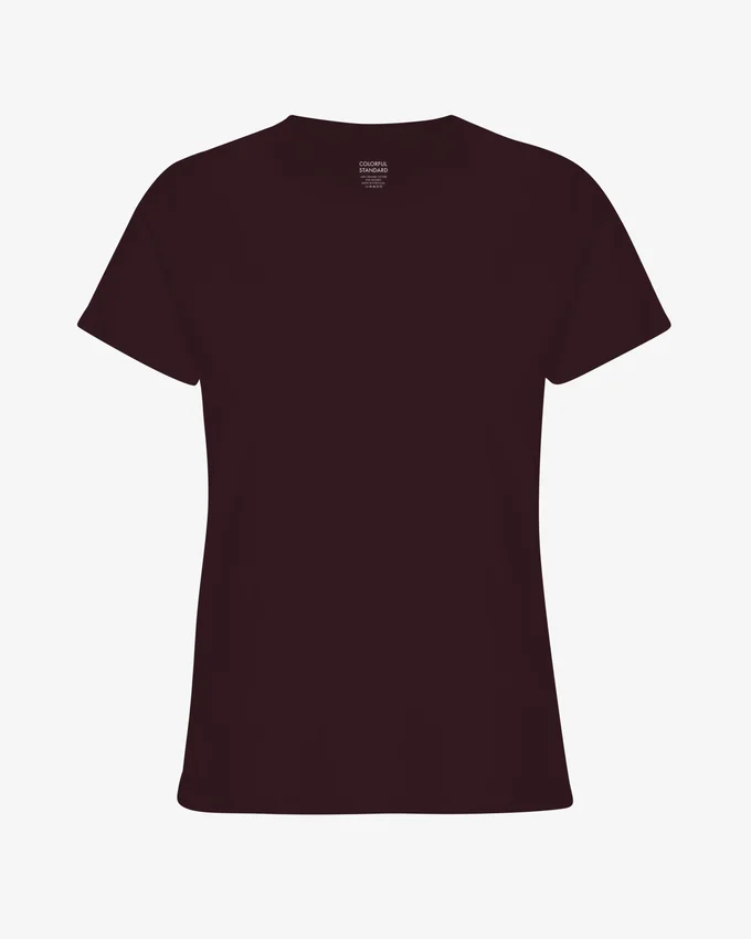 Light Organic Tee de algodón orgánico para mujer - Rojo sangre