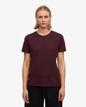 Light Organic Tee de algodón orgánico para mujer – Rojo sangre